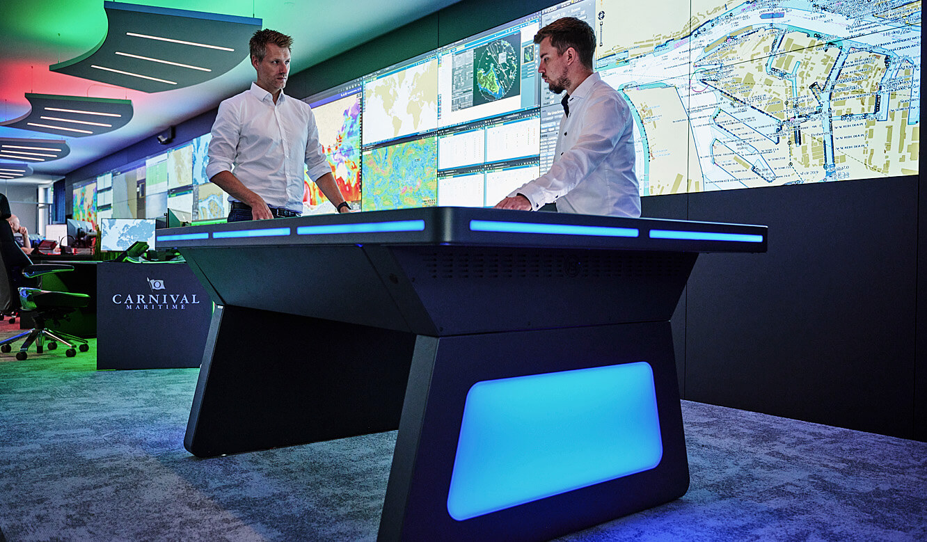 Carnival Maritime AIDA Fleet Operations Center: der TacticTable dient als zentrale Schaltstelle innerhalb des FOC