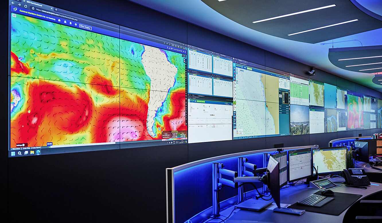 Carnival Maritime AIDA Fleet Operations Center: für korrekte Beleuchtung und Schalldämmung sorgen die Opal-Deckensegel