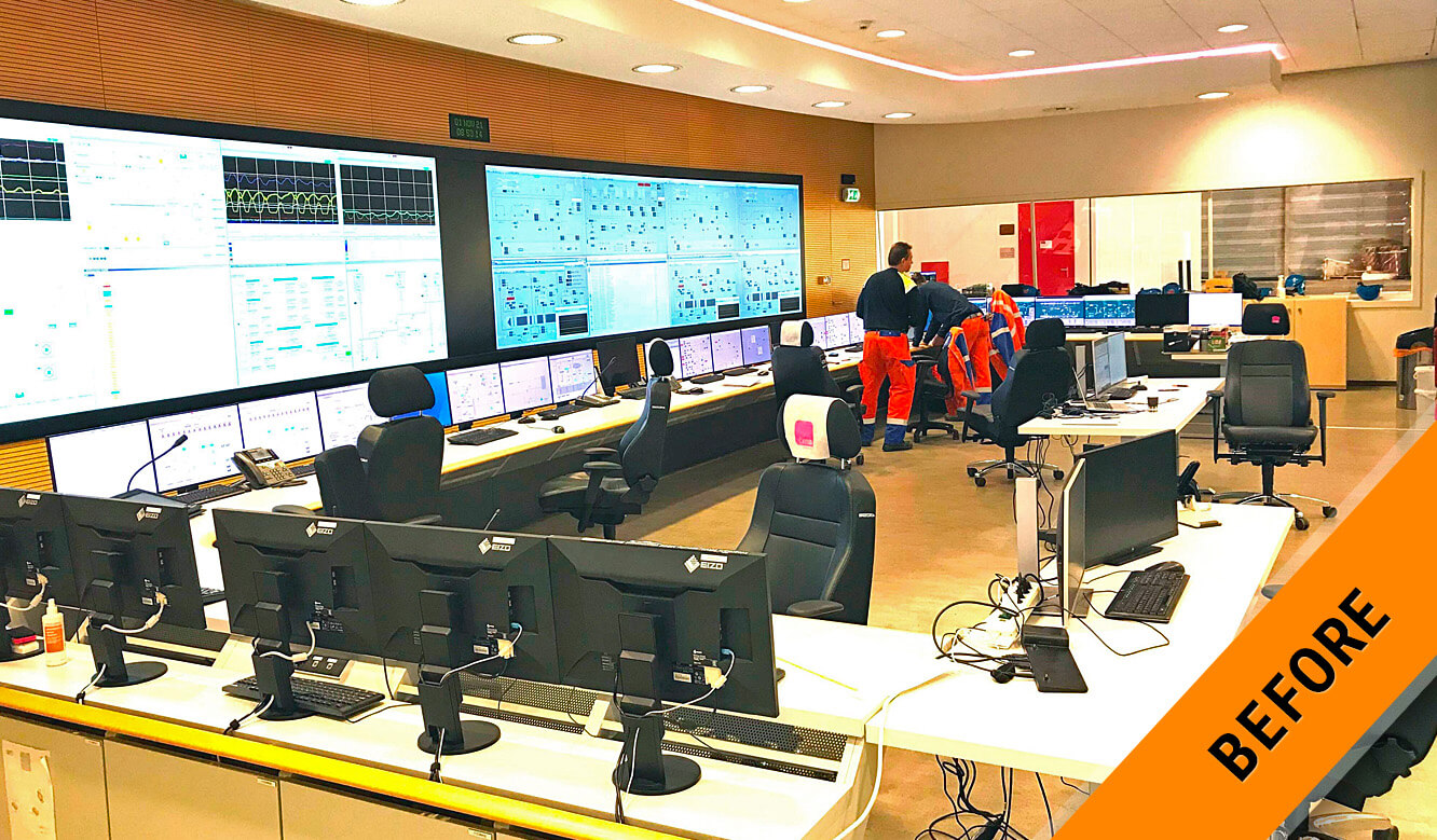 JST RWE Control Room Power Plant Claus: Control room of the gas power plant before renovation